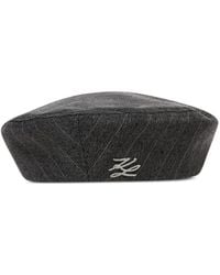 KARL LAGERFELD - K/Autograph Pinstripe Beret Hat - Lyst