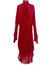 Blumarine - Maxi-Jurk Met Ruches - Lyst