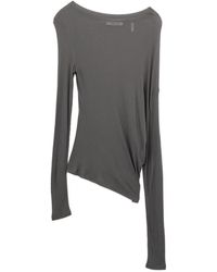 Helmut Lang - Twisted Long-Sleeve Sheer Top - Lyst