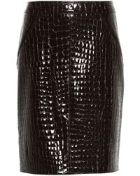 Tom Ford - Jupe En Cuir À Effet Peau De Crocodile - Lyst