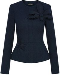 Oscar de la Renta - Orchid Embroidered Tweed Jacket - Lyst
