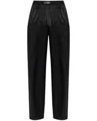 MM6 by Maison Margiela - Logo-Waistband Pajama Trousers - Lyst