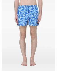 EA7 - Bañador Con Logo Estampado - Lyst