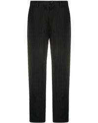 Y's Yohji Yamamoto - Pinstripe Straight Leg Trousers - Lyst