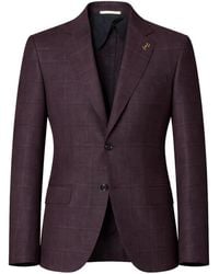Pal Zileri - Blazer À Carreaux Et Revers Crantés - Lyst