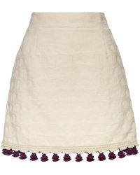 La DoubleJ - Fringed Baia Mini Skirt - Lyst