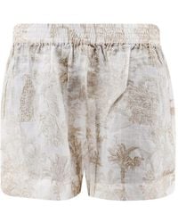 MC2 Saint Barth - Elasticated-Waist Printed Shorts - Lyst