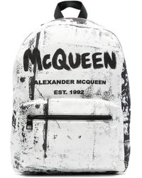 Alexander McQueen - Logo-print Backpack - Lyst
