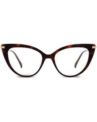 Max Mara Eyewear - Cat-Eye Tortoiseshell-Effect Glasses - Lyst