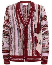 Laneus - Jacquard-Knit Cardigan - Lyst