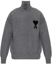 Ami Paris - Ami De Coeur Turtleneck Sweater - Lyst