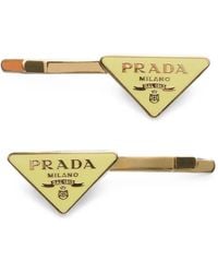 Prada - Metal Hair Clips - Lyst