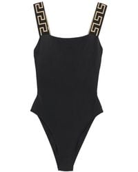 Versace - Greca-Strap Swimsuit - Lyst