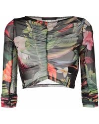 Philipp Plein - Flowers Long-Sleeve Top - Lyst