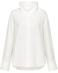 Club21 Collection - Reese High-Neck Sheer Shirt - Lyst