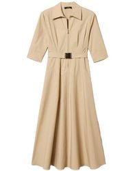 Twinset - Belted Zip-Up Midi Dress - Lyst