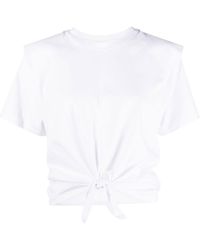 Isabel Marant - T-shirt Met Gestrikte Taille - Lyst