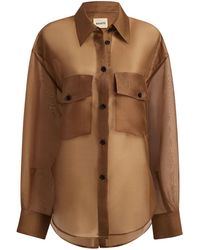 Khaite - Brown Mahmet Silk Shirt - Lyst