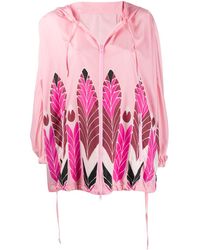 Valentino Feather Printed Raincoat - Pink