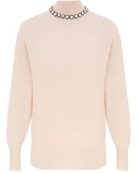 Zimmermann - Crystal-Embellished High-Neck Sweater - Lyst