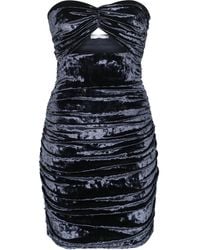 Amen - Crushed-Velvet Mini Dress - Lyst