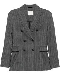 Circolo 1901 - Pinstripe-Patten Double-Breasted Blazer - Lyst