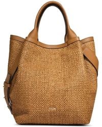 Poche Paris - Woven-Design Leather-Trim Tote Bag - Lyst