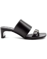Elena Iachi - Buckle-Detail Leather Sandals - Lyst
