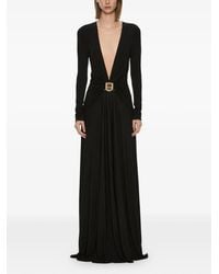 Christopher Esber - Bezel Quartz Ruched Long-Sleeve Dress - Lyst