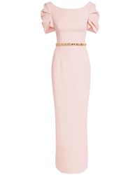 Safiyaa - Vanna Sculptural-Sleeve Maxi Dress - Lyst