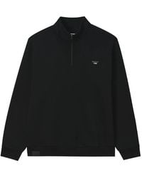 Izzue - Quarter-Zip Embroidered-Logo Sweatshirt - Lyst