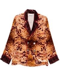 Pierre Louis Mascia - Paisley-Print Double-Breasted Jacket - Lyst