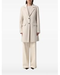 Hanita - Notched-Lapel Button-Up Coat - Lyst