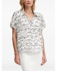 Karl Lagerfeld - プリント ショートスリーブトップ - Lyst