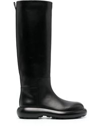 Jil Sander - Long Boots With Smooth Leather Finish - Lyst