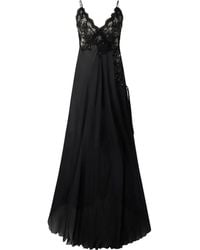 Roberto Cavalli - Zijden Maxi-Jurk Met Kanten Vlakken - Lyst