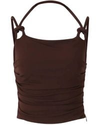 Cult Gaia - Cropped-Top mit Knoten - Lyst