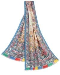 Etro - Schal Aus Wolle Und Seide, Damen - Lyst