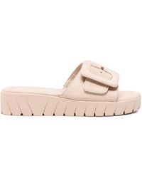 Tamaris - Buckle-Detail Flatform Sandals - Lyst