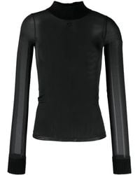 Courreges - Reedition Second Skin Logo-Embroidered T-Shirt - Lyst