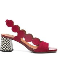 Chie Mihara - Scalloped Pattern Heel Sandals - Lyst