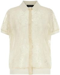 Fabiana Filippi - Lace-Detail Short-Sleeve Cardigan - Lyst
