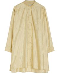 Jil Sander - Mandarin-Collar Mini Shirt Dress - Lyst