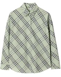 Burberry - Long Sleeved Checked Shirt - Lyst