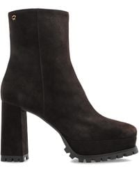 Gianvito Rossi - 70Mm Harlem Platform Block-Heel Ankle Boots - Lyst