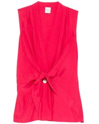 Paul Smith - Tie-Waist Silk Top - Lyst