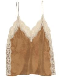 Bimba Y Lola - Lace-Trim V-Neck Top - Lyst