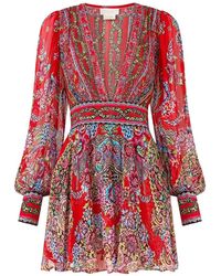 CAMILLA - Artisans Of Anatolia Long-Sleeve Mini Dress - Lyst