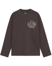 flâneur - Happy Flower Floral-Print T-Shirt - Lyst