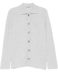 Fileria - Ribbed Buttoned Cardigan - Lyst